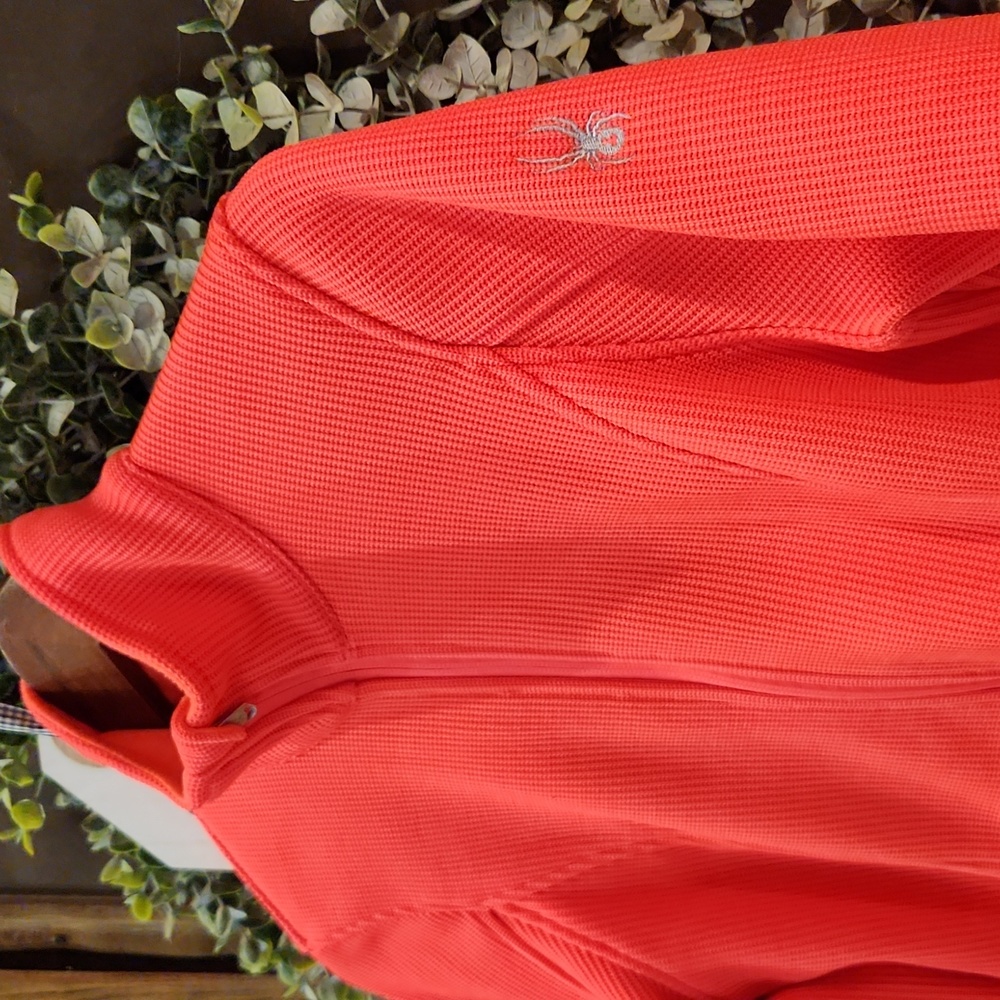 Spyder Tangerine Rib/Fleece Zip-up Jacket